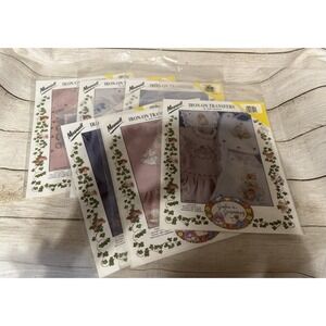 Lot of 6 NOS Maxwell Iron-On Transfers by Julie's Journey Bunny Floral Ballet H